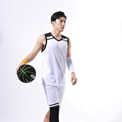 China Breathable Custom Design Printed Basketball Training Tank Top Sportswear Mens Basketball Uniform Shorts Suit Uniforms for sale