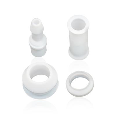 China PTFE China Engineering Plastic Processing Parts White PTFE connector plastic Abrasion and high temperature resistant special parts for sale