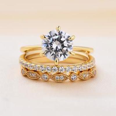 China Classic Jewelry 925 Sterling Silver Moissanite Stone Ring FASHIONABLE Handmade Wedding Band Design Good Quality for sale