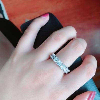 China 2022 New Arrival FASHIONABLE Mossinate Carat Diamond Jewelry Gold Filled 925 Sterling Silver Wedding Ring Set for sale