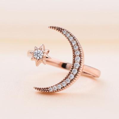 China TRENDY Custom Design Fashion Diamond Wedding Rings For Women Solid 925 Sterling Silver Ring for sale