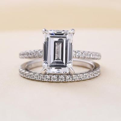 China FASHIONABLE High Quality Free Silver Diamond Ring Couples Size 925 Crystal Rings For Wedding Engagement Jewelry for sale