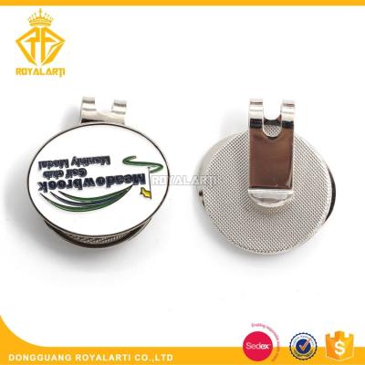 China Zinc Alloy/Iron Wholesales Nickel Plated Golf Club Hat Clip for Outdoor Sport for sale