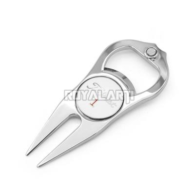 China Customized Hot Selling Custom Golf Divot Repair Tool with Bottle Opener for sale