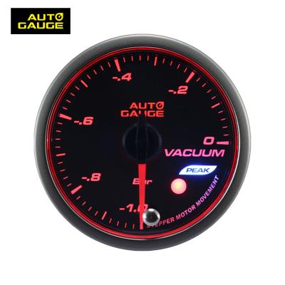 China White LED Display Amber Analog Electric Vacuum Gauge 60mm Race Car Electric Meter Vacuum Gauge for sale