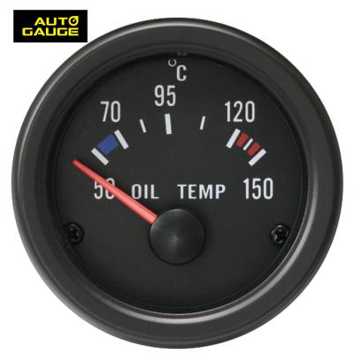 China 52mm Inch 2-1/16 Inch Electric Truck Black Face Oil Temp Gauge 52mm for sale