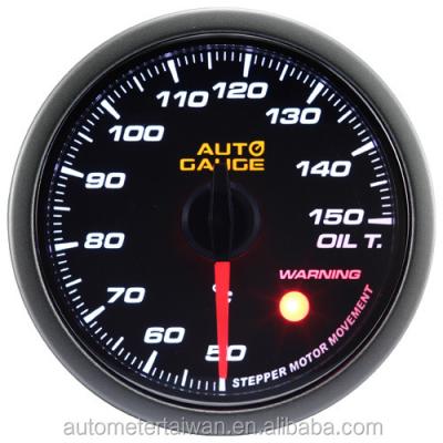 China Oil Temp Gauge 52mm Tuning Parts Smoke Lens LED Car Auto Part Oil Temp Gauge With Warning for sale