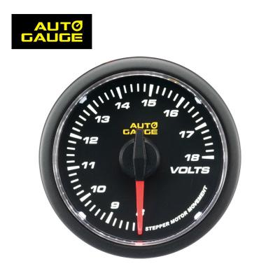 China Super White Aluminum Black White LED Display Voltmeter 52mm LED 8~18V Volt Gauge Volt Meter for sale