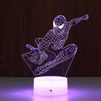 China Modern Creative Acrylic 3D Illusion Anime Kids Room Table Desk Lamp USB LED Night Light for sale