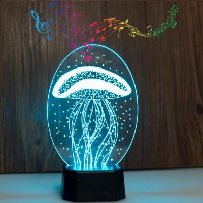 China Hot Selling Custom Acrylic Model Wholesale EUROPEAN BT Factory Directly Connect Speaker Night Light Base For Music Fans for sale