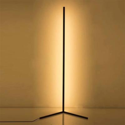 China Modern Minimalist Aluminum Floor Standing Lampshade Bedroom Standing Corner LED Floor Lamp With Warm White for sale