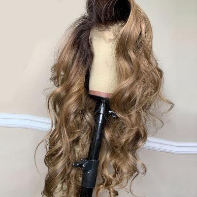 China Lace Front Human Hair Wigs Front Wig 1B Burgundy Ombre Honey Blonde Human Hair Lace Front Wig Body Wave 1B/27 for sale