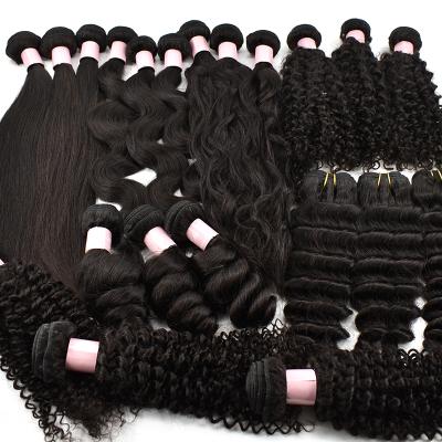 China Hai Yi 10A Grade Straight Virgin Hair Bundles Full Cuticle Aligned Brazilian Mink Hair for sale