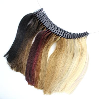 China 40 Wave Different Silky Straight Virgin Human Cuticle Aligned Hair Extension Color Ring Color Chart for sale