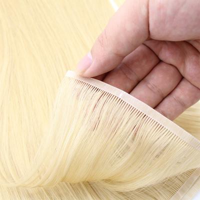 China Silky Straight Hair Weft Flat Weft Drawn by Remy Virgin Hair Extensions Double Cuticle Wave New Products for sale