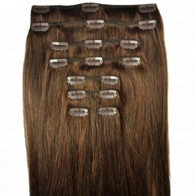 China Silky Straight Wave 16-24 Inch 200g Clip In Hair Extensions Double Weft for sale