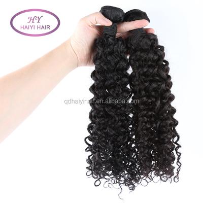 China 100 Sellers Unprocessed Qingdao Haiyi Human Hair Dropshipping Curly Virgin Hair 8A Bundle Deal Unprocessed Hair for sale