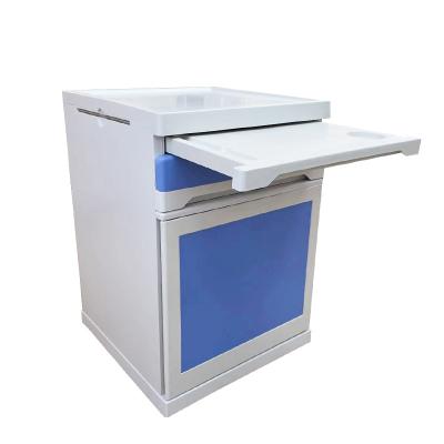 China Competitive Price Modern Hospital Cabinet Medical High Grade ABS Bedside Table With Overbed for sale