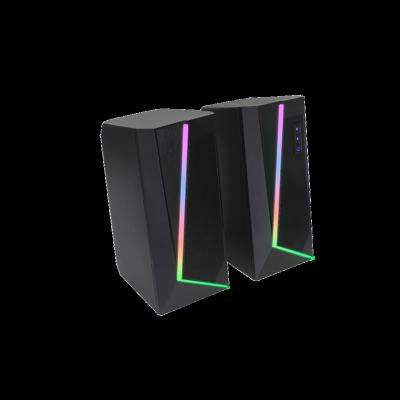 China Yes Home Theater Sound System USB Gaming PC RGB Plastic Speaker With 7 Colors LED Light for sale