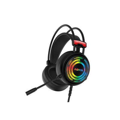 China Factory Wholesale Earphone Led Lightweight Microphone Gaming Headset 3.5mm Headset Usb Audio Wired Headphones for sale