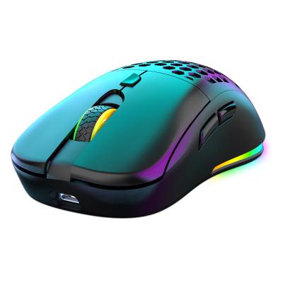 China Gaming Mouse with Detachable High-end Rechargeable 2modes Replaceable Housing RGB Wired Wireless Gaming Mouse Honeycomb Gaming Mouse for sale