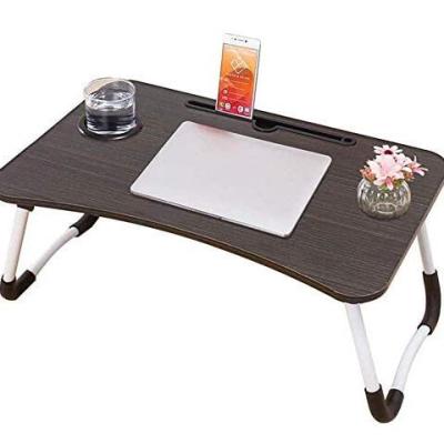 China Foldable Portable Bed Tray Table Reading Holder Laptop Stand with Cup Slot and Foldable Legs for Eating Breakfast, Reading Book for sale