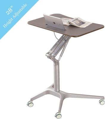 China (Height) Adjustable Height Adjustable Sit Stand Laptop Office Desk Nomadic Computer Pneumatic Desk with Casters for sale