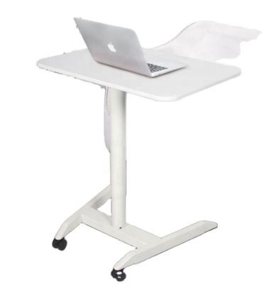 China (Height) Adjustable Gas Lift Standing Laptop Computer Desk Table With Rolling Wheels for sale