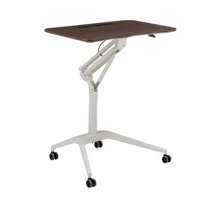 China Pneumatic (Height) Adjustable Mobile Height Adjustable Laptop Desk Sit and Stand Excellent Table Lectern Office Training Desk for sale