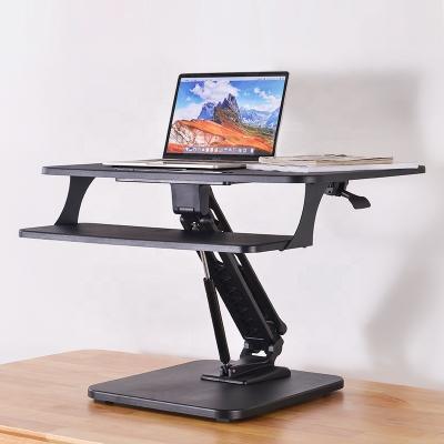 China Adjustable (Height) Computer Desk Height Adjustable Sit To Stand Workstation Riser Converter Sit Stand Desk for sale