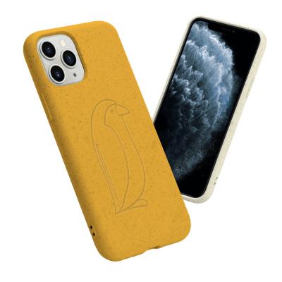 China Newest Amazon Hot Selling Anti-fall Eco-Friendly Biodegradable For iPhone 12 Made Of TPU And Wheat Straw Drop Protection Phone Case for sale