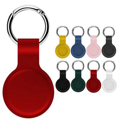 China 2021New Arrival Wholesale Price Anti-fall Customized Silicone Airtag Protective Logo Case Cover With Key Chain Holder For Apple Airtag Case for sale