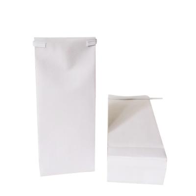 China Aluminum Foil Moisture Proof White Biodegradable Coffee Bag Flat Bottom Compostable White Coffee Bags for sale