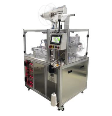 China Automatic Food Two Labels T-shirt Label Clothes Apparel Label Labeling Machine for sale