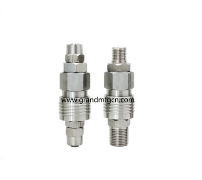 China Heavy Industry SUS304 Elbow Fitting Straight Connectors Precision Custom CNC Machined Parts SS304 Plugs for sale