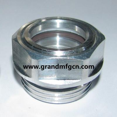 China M16 ALUMINUM 18 Thread 22 26 27 33 42 x1.5 Metric Hexagon Aluminum Oil Level Sight Glass for sale