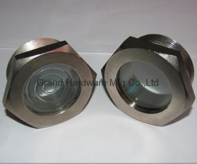 China Refrigeration TNP Parts 1 Inch Hexagon Steel Fused Sight Glass Nickel Plated With Natural Glass for sale