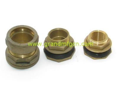 China Hotels 50mm Brass Water Tank Outlets Connector Adapter Fittings With NBR Gasekets for sale