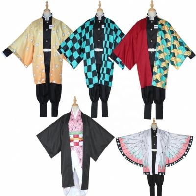 China Kids Anime Cosplay Kochou Shinobu Tomioka Giyuu Demon Slayer Kamado Tanjirou Agatsuma Zenitsu Kamado Nezuko Eco-friendly Soft Material Costumes for sale