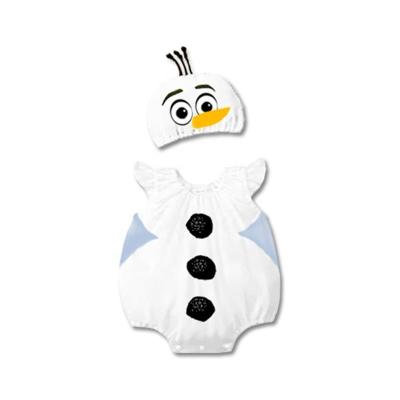 China Popular Party Washable Breathable Eco-Friendly Elsa Olaf Costume Summer Newborn Baby Cosplay Clothes Flutter Sleeve Cotton Ruffle Baby Boy's Rompers for sale