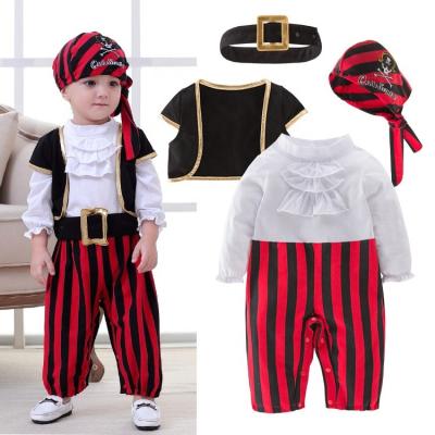 China Halloween Party Newborn Cosplay Costume Newborn Halloween Party Cosplay Performance Clothes Up Outfit TV&Movie Pirate Baby Boy Fancy Dress Infant Costume for sale