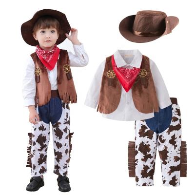 China Deluxe Halloween Party Kids Cosplay Costume Halloween Party Cosplay Performance Up TV Equipment and Movie Cow Girl Boy Costume for sale