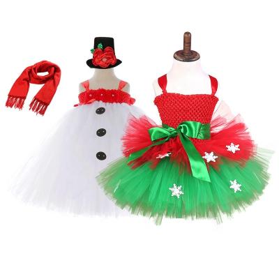 China Olaf Snowman Girls Tutu Skirt Christmas Fluffy Dress Cosplay Costume Little Kids Tutu Dance Dress Breathable Popular Birthday Party Gift for sale