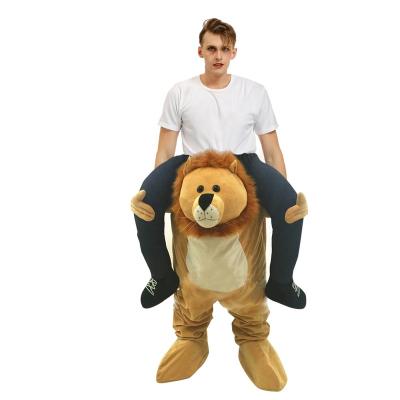 China Breathable Carry Me Ride On Animal Eco-friendly Funny Lion People Halloween/Panda Bear /Easter Bunny Rabbit Shoulders Dress Up Mascot Costume for sale