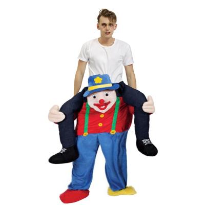 China Carry Me Ride On Clown Donald Trump Novelty People Carnival Mr. Scotsman Shoulder Funny Dress Breathable Eco-Friendly Mascot Costumes For Adults for sale