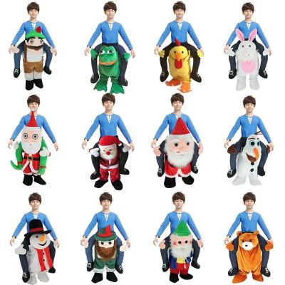 China Carry Me Ride On Animal Funny Shoulder Carnival People Breathable Eco-friendly Dress Up Mascot Costume Christmas Kids Party Costumes for sale