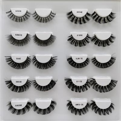 China Volume Very Soft Multilayer Natural Russian Long Strip Lashes Wholesale Dramatic Faux Russian Mink Eyelashes Style Eyelash Extensions D Curl for sale