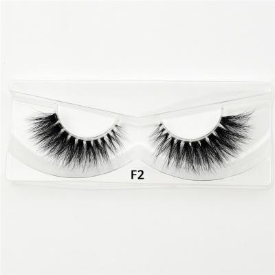 China Very Soft and Criss-Cross and Straight Strands 3D Fluffy Handmade Lashes Natural Style Mink False Eyelash Tapered Sheer Tape for sale