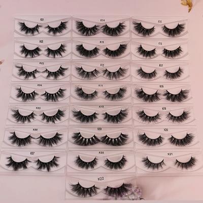 China Free sample private label mink eyelash strands very soft and crisscross and straight seller, 5d faux mink fur lashes, 18mm 20mm 22mm Mink Eyelashes with packing box for sale