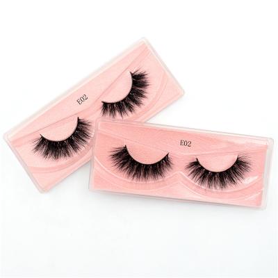 China Vegan Very Soft Criss-Cross Straight Strands False Strip Lashes False Eyelashes 100% Mink Eyelashes 25mm Wholesale for sale